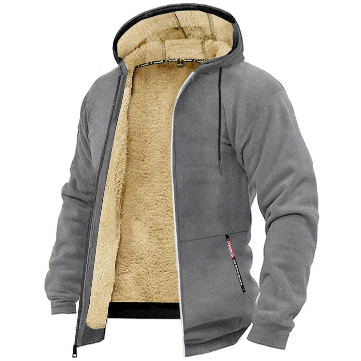 Heren Hoodie met Rits – Fleece Binnenvoering