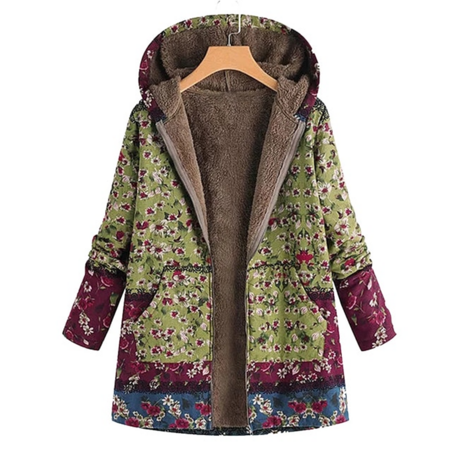 Warm Women's Jacket with Floral Print – Casual & Comfortable for Autumn/Winter