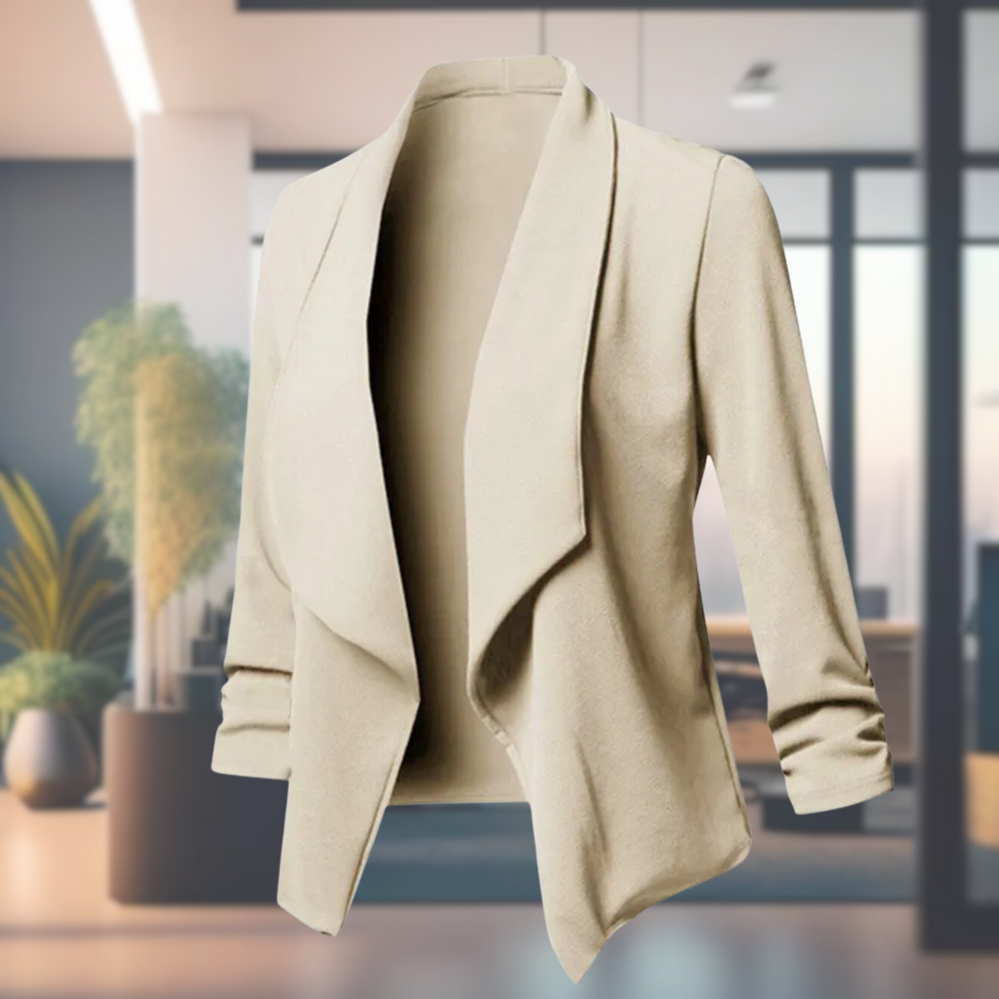 Open Damesblazer met Lange Mouwen – Licht & Elegant