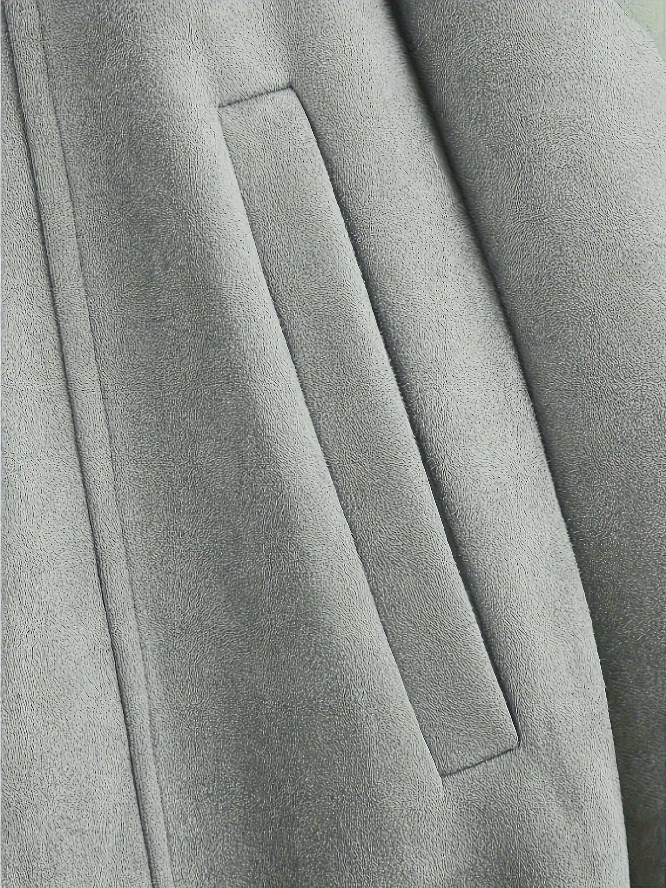 Casual Heren Winterjas met Rits en Opstaande Kraag