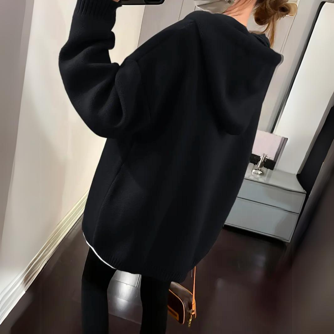 Oversized dames hoodie met smileyprint – Comfort & Positiviteit