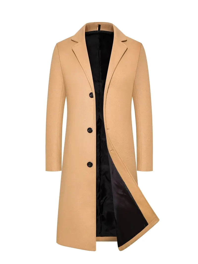 Warm Long Overcoat for Men – Elegant, Durable & Stylish