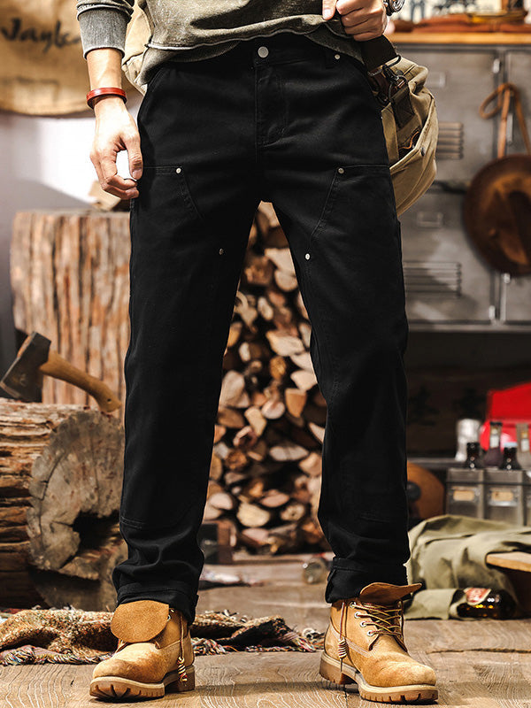 Men's Straight-Leg Work Cargo Trousers