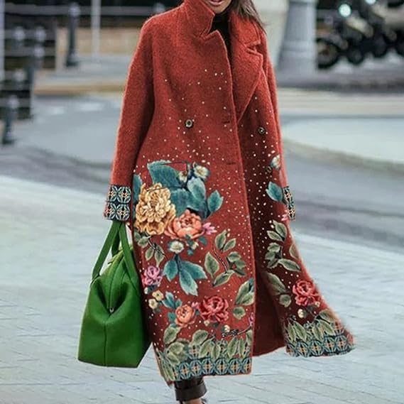 Lange Mantel met Reverskraag voor Dames | Elegante Herfstjas