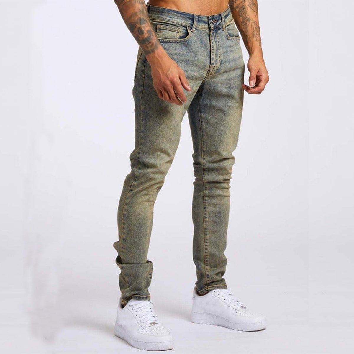 Heren Streetstyle Spijkerbroek – Slank Fit Jeans voor Casual Urban Look