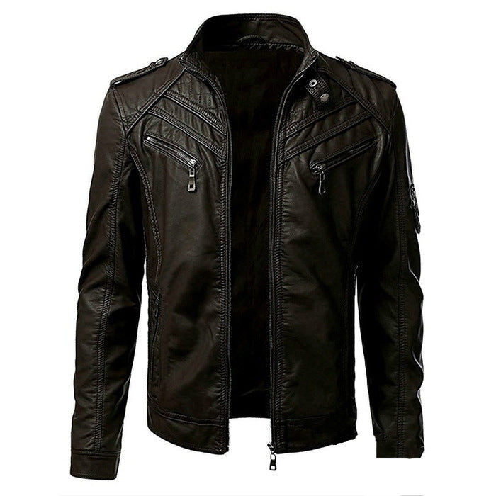 Luxe Leather Men's Jacket – Timeless & Comfortable