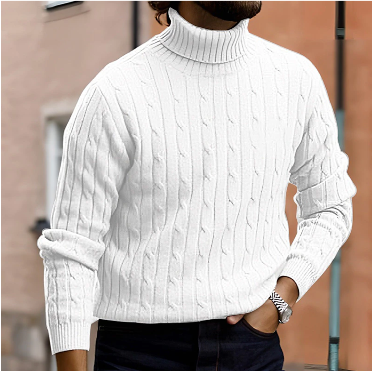 Stylish Turtleneck Sweater for Men – Warm & Elegant