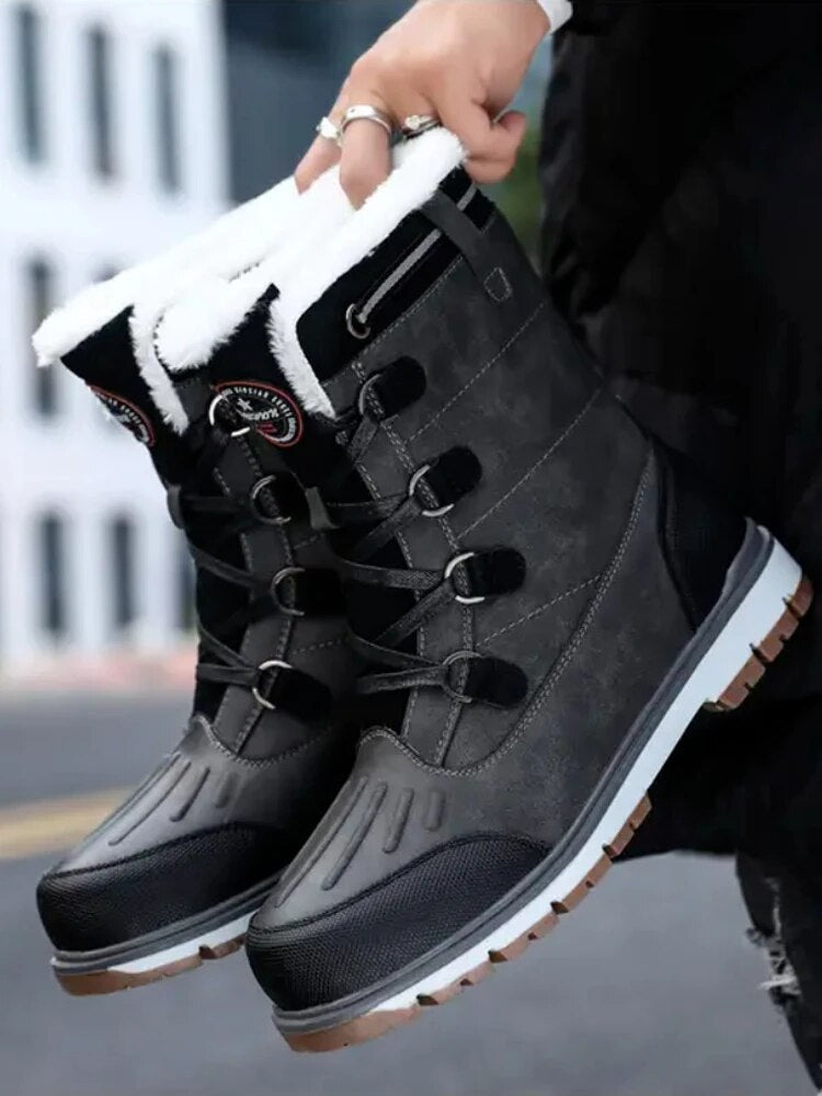 Men's Winter Boots – Warm Lined Snow Shoes with Non-Slip Sole