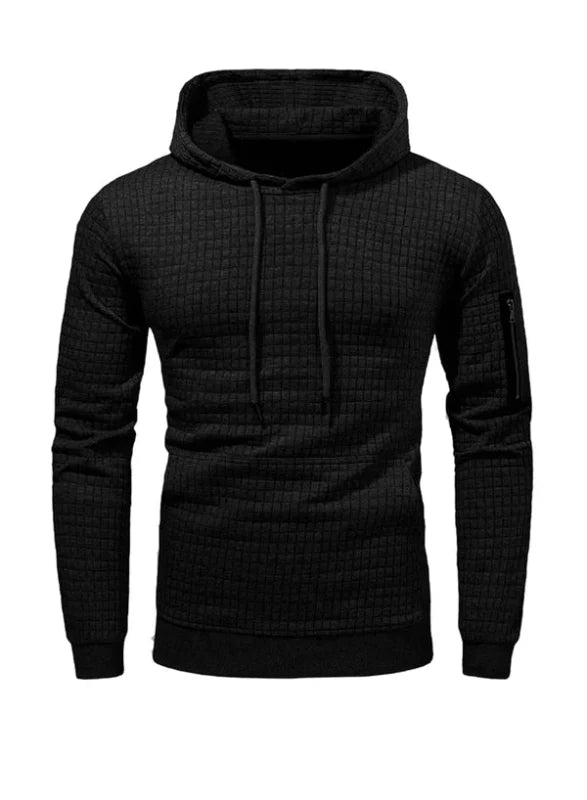 Men's Hoodie Slim Fit – Ribbed Cuffs & Drawstring Hood