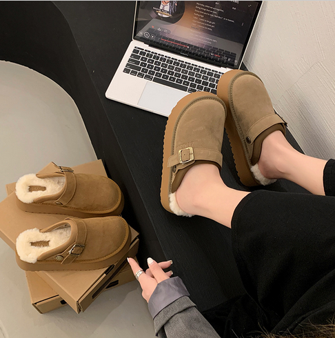 Dames Suède Pantoffels met Warme Voering – Comfortabel & Stijlvol voor de Winter