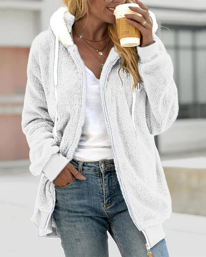 Women's Fleece Hoodie with Zipper - Warm and Comfortable