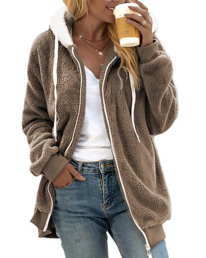 Women's Fleece Hoodie with Zipper - Warm and Comfortable