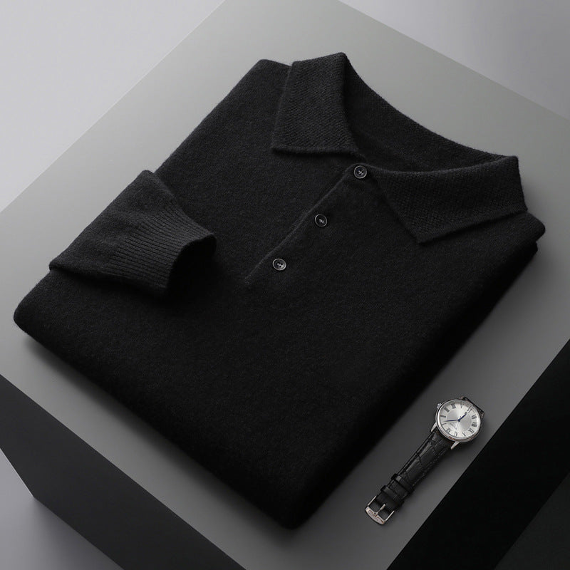 kasjmier Polo met Lange Mouwen – Luxe & Ademend Comfort