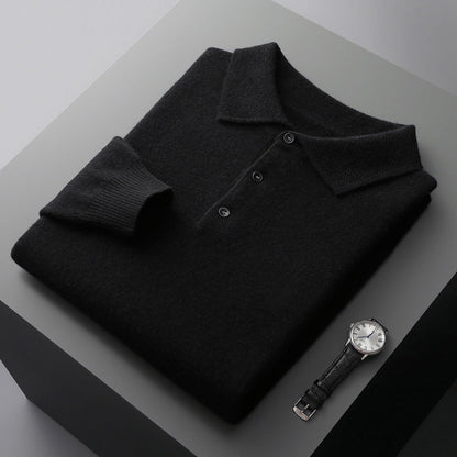 kasjmier Polo met Lange Mouwen – Luxe & Ademend Comfort