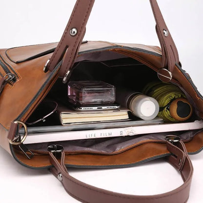 Elegant Vintage Leather Handbag for Women – Durable & Stylish