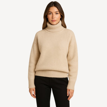 Davies – Damenpullover aus 100 % Wolle mit Rollkragen