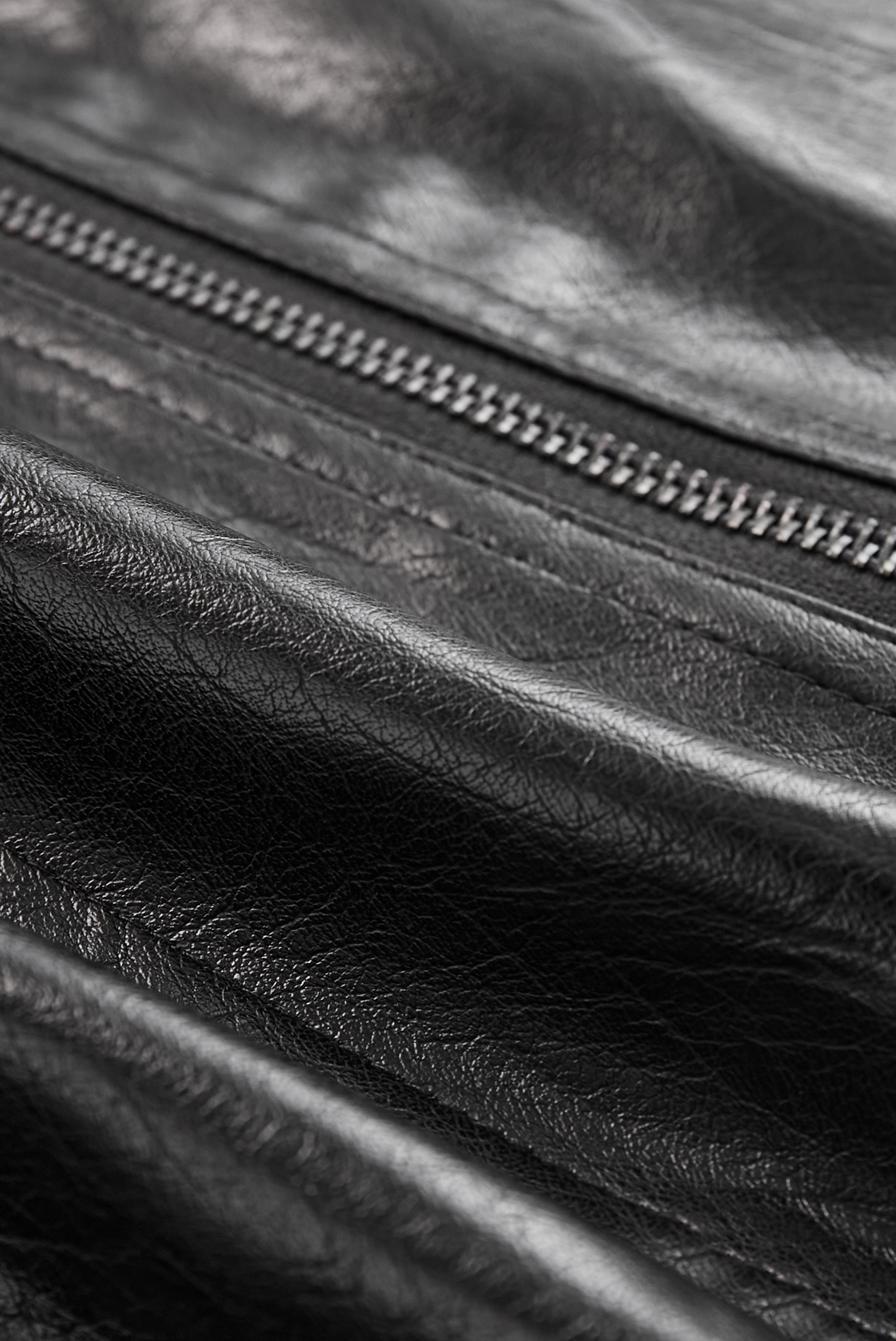 Damen Vintage Jacke mit Stehkragen aus Kunstleder