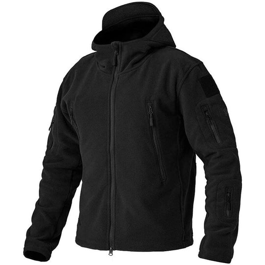 Winddichte Outdoor-Fleecejacke für Herren mit Anti-Diebstahl-Taschen