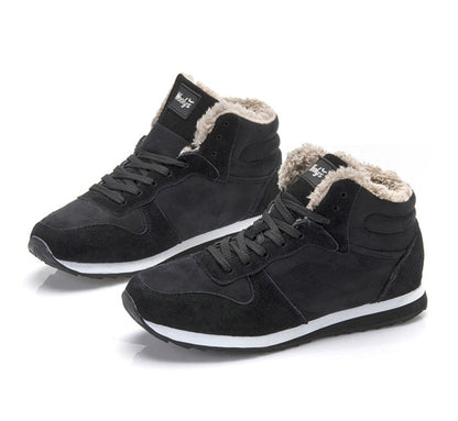 Casual Warme Winterschoenen Heren – Hoge Sneakers met Bontvoering