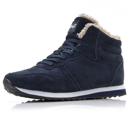 Casual Warme Winterschoenen Heren – Hoge Sneakers met Bontvoering