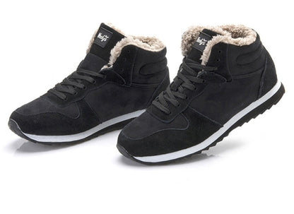 Casual Warme Winterschoenen Heren – Hoge Sneakers met Bontvoering