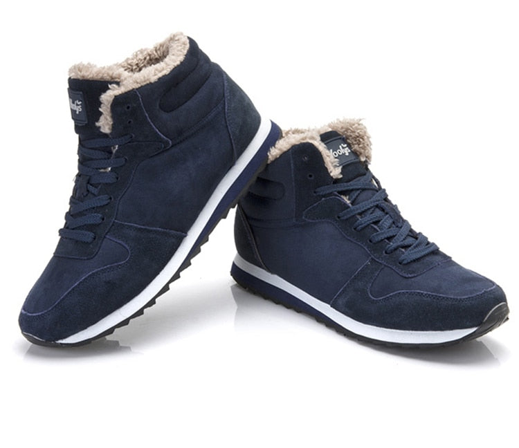 Casual Warme Winterschoenen Heren – Hoge Sneakers met Bontvoering