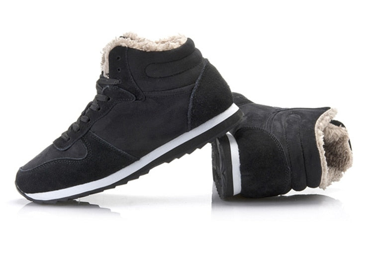 Casual Warme Winterschoenen Heren – Hoge Sneakers met Bontvoering