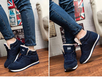 Casual Warme Winterschoenen Heren – Hoge Sneakers met Bontvoering