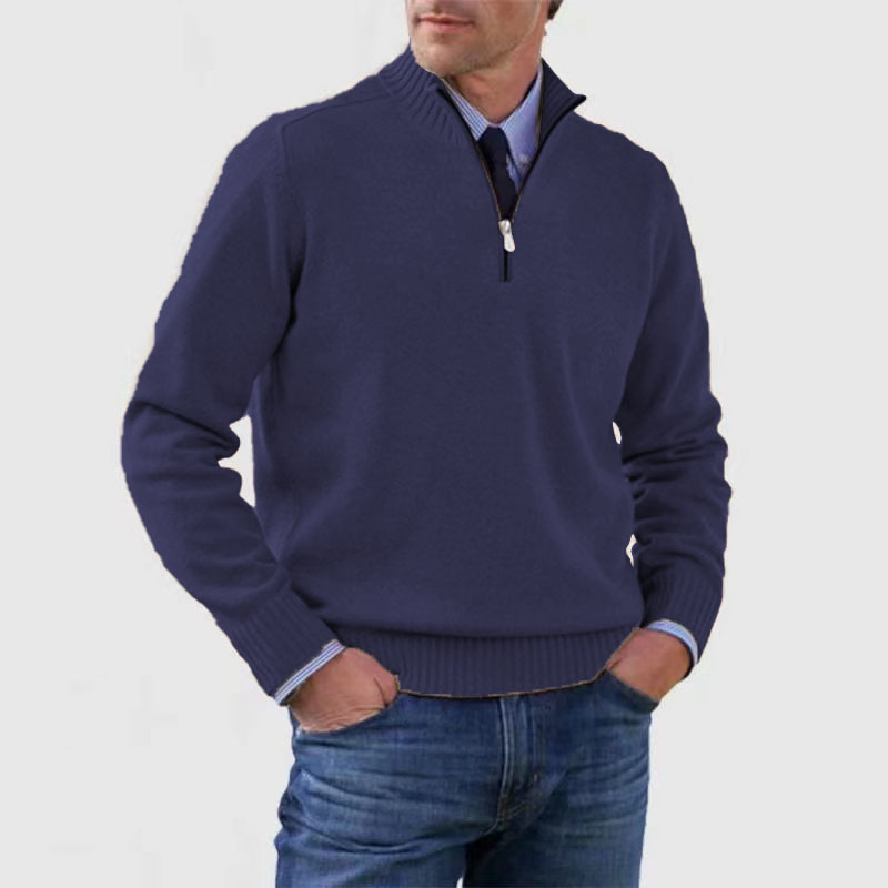 Men's Sweater with Half Zipper – Comfortable, Warm & Stylish