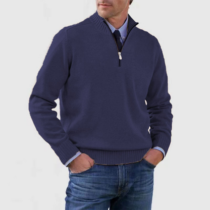 Men's Sweater with Half Zipper – Comfortable, Warm & Stylish