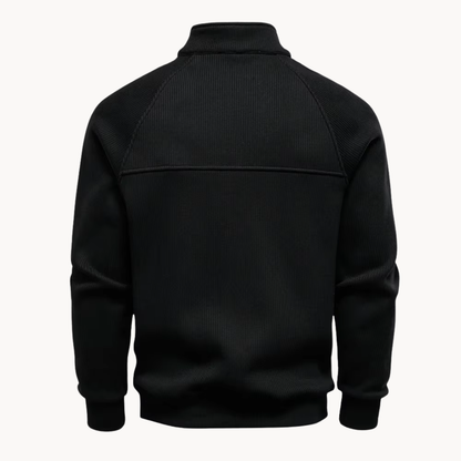 Men's Cotton-Blend Quarter-Zip Sweater