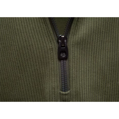 Men's Cotton-Blend Quarter-Zip Sweater