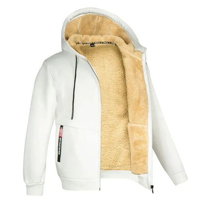 Heren Hoodie met Rits – Fleece Binnenvoering