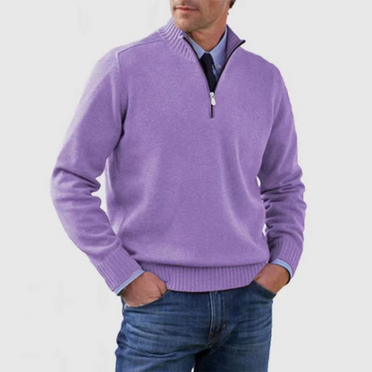 Men's Sweater with Half Zipper – Comfortable, Warm & Stylish