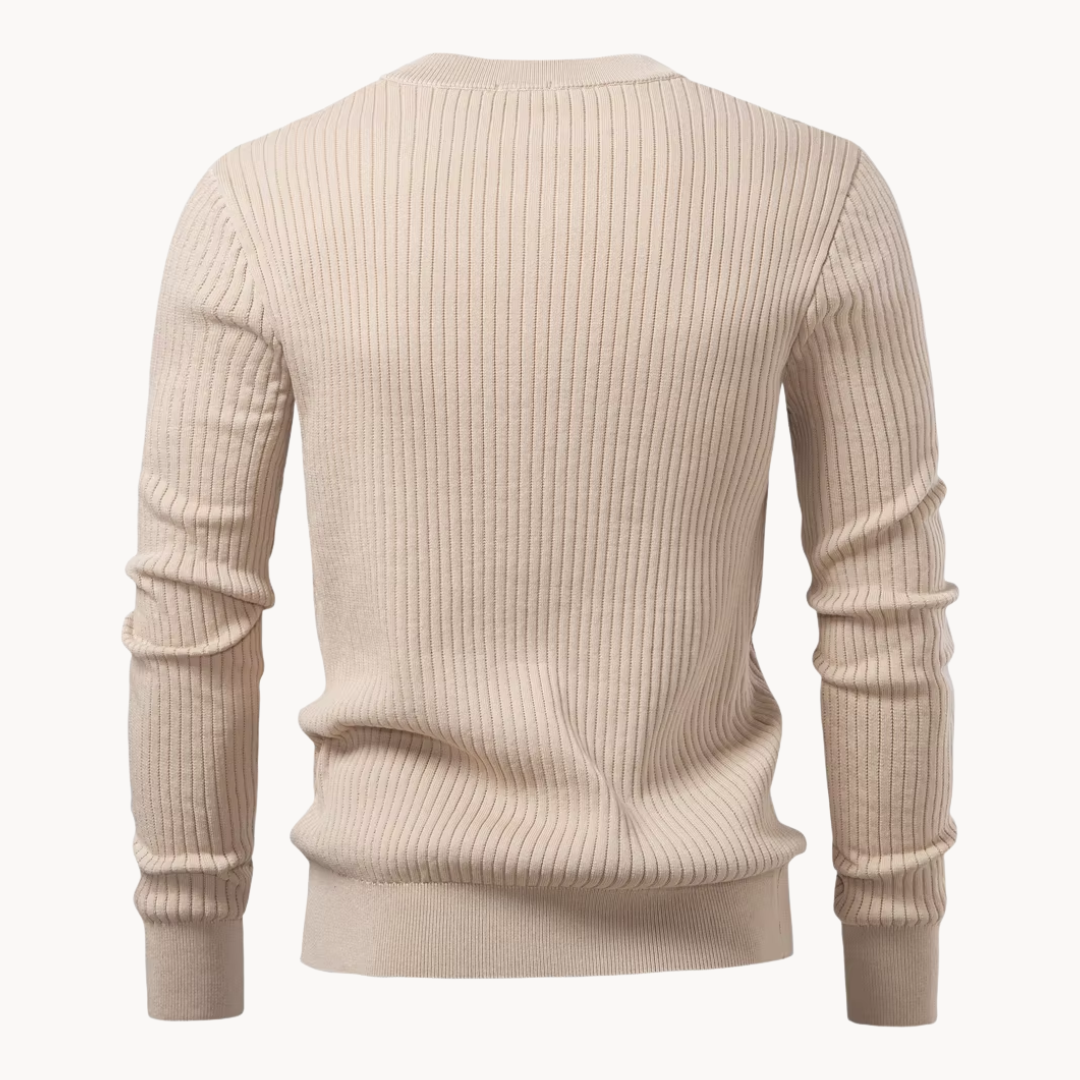 Stanton Ribbed Henley – Refined & Comfortable