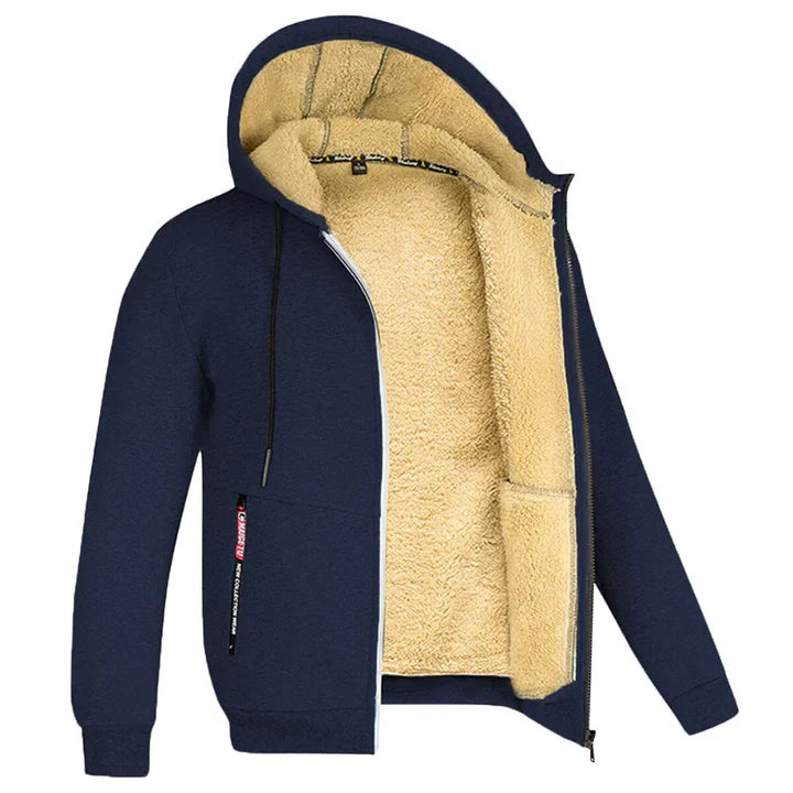 Heren Hoodie met Rits – Fleece Binnenvoering