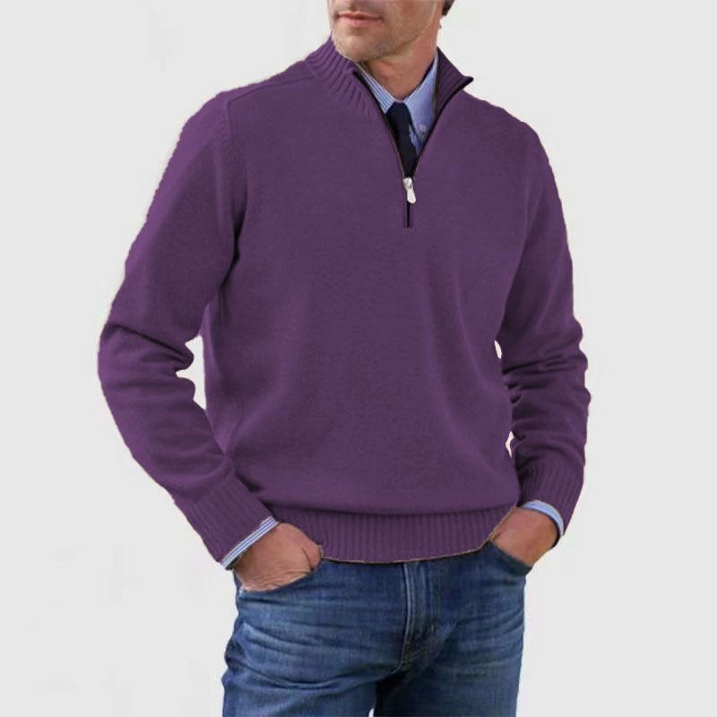 Men's Sweater with Half Zipper – Comfortable, Warm & Stylish