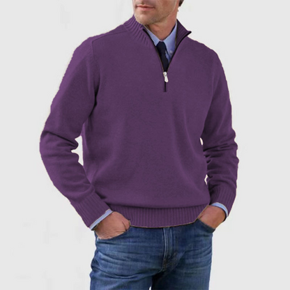 Men's Sweater with Half Zipper – Comfortable, Warm & Stylish