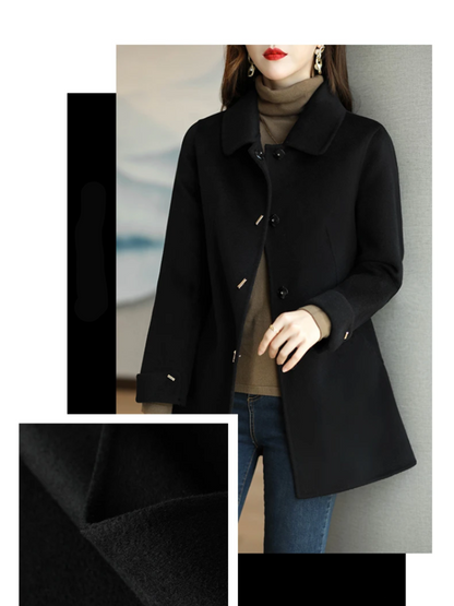 Dames Klassieke Petite Trenchcoat met Puntkraag – Ideaal voor Herfst en Winter