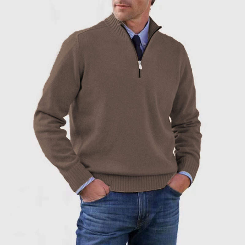 Men's Sweater with Half Zipper – Comfortable, Warm & Stylish