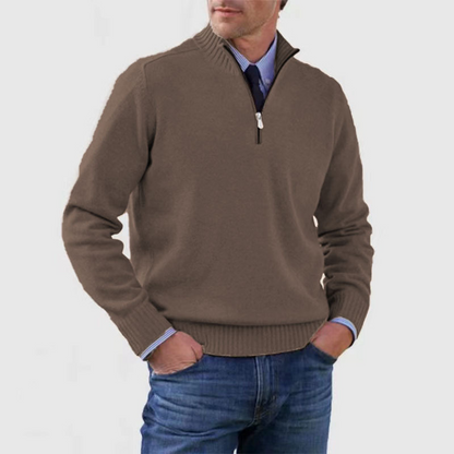 Men's Sweater with Half Zipper – Comfortable, Warm & Stylish
