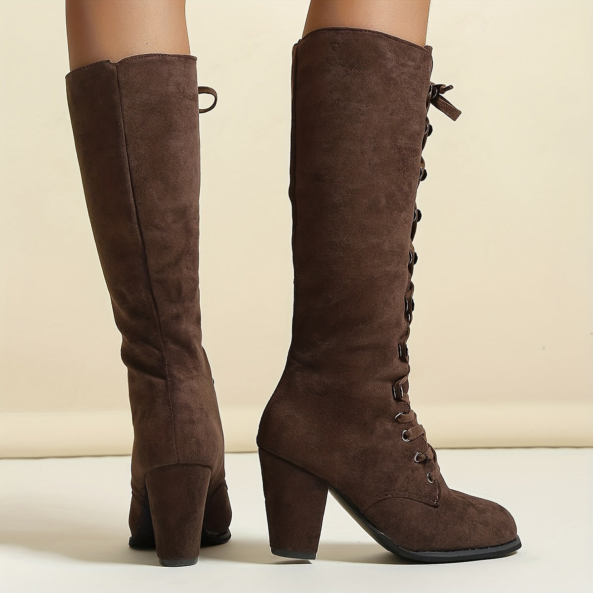 Women's Fashionable Knee-High Boots - Warm and Trendy