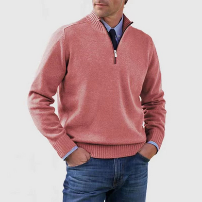 Men's Sweater with Half Zipper – Comfortable, Warm & Stylish