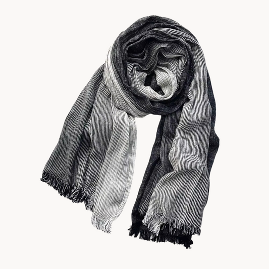 Cannes Harbor Scarf – Striped Cotton/Linen