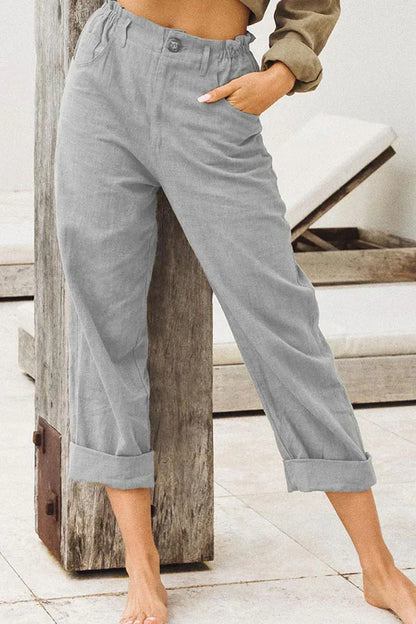 Elara Linen Pants | Relaxed Fit & Breathable Comfort