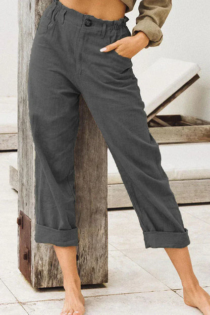 Elara Linen Pants | Relaxed Fit & Breathable Comfort