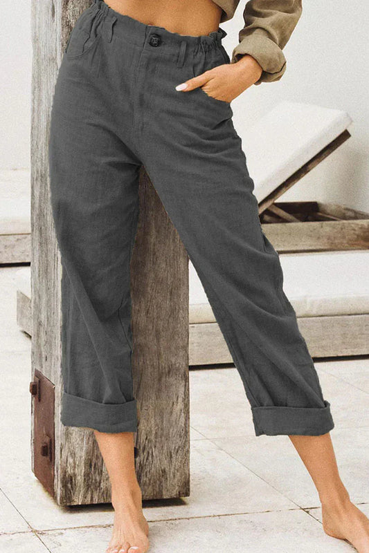 Elara Linen Pants | Relaxed Fit & Breathable Comfort
