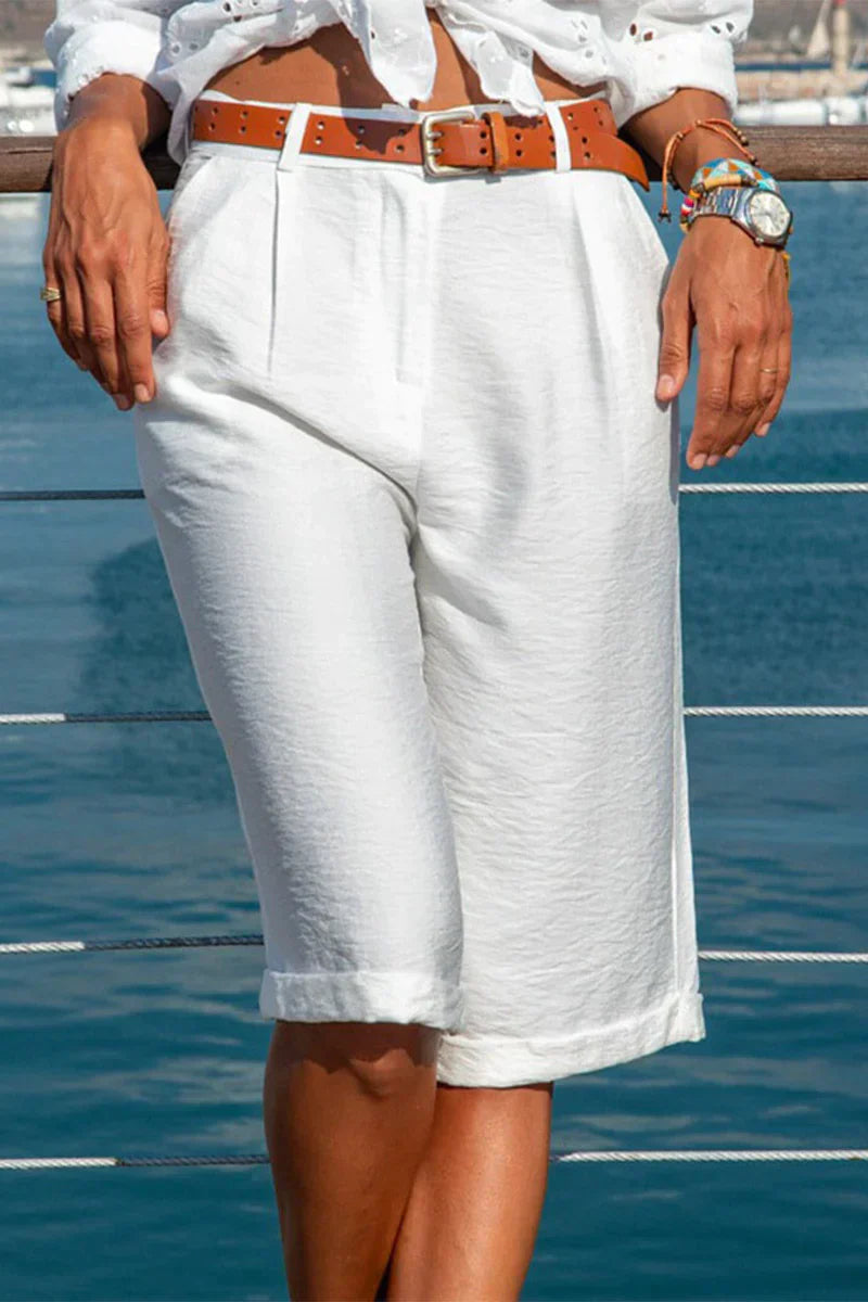 Danica - Buitenshorts voor Dames - Danica-Buitenshorts>Dames Shorts>Dames Kleding>Casual Kleding>Mode-Myna Mode-Wit-S-Myna Mode