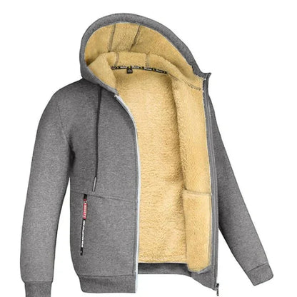 Heren Hoodie met Rits – Fleece Binnenvoering