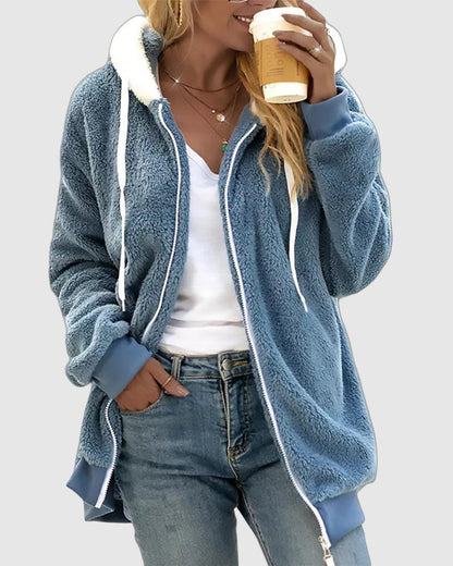 Women's Fleece Hoodie with Zipper - Warm and Comfortable